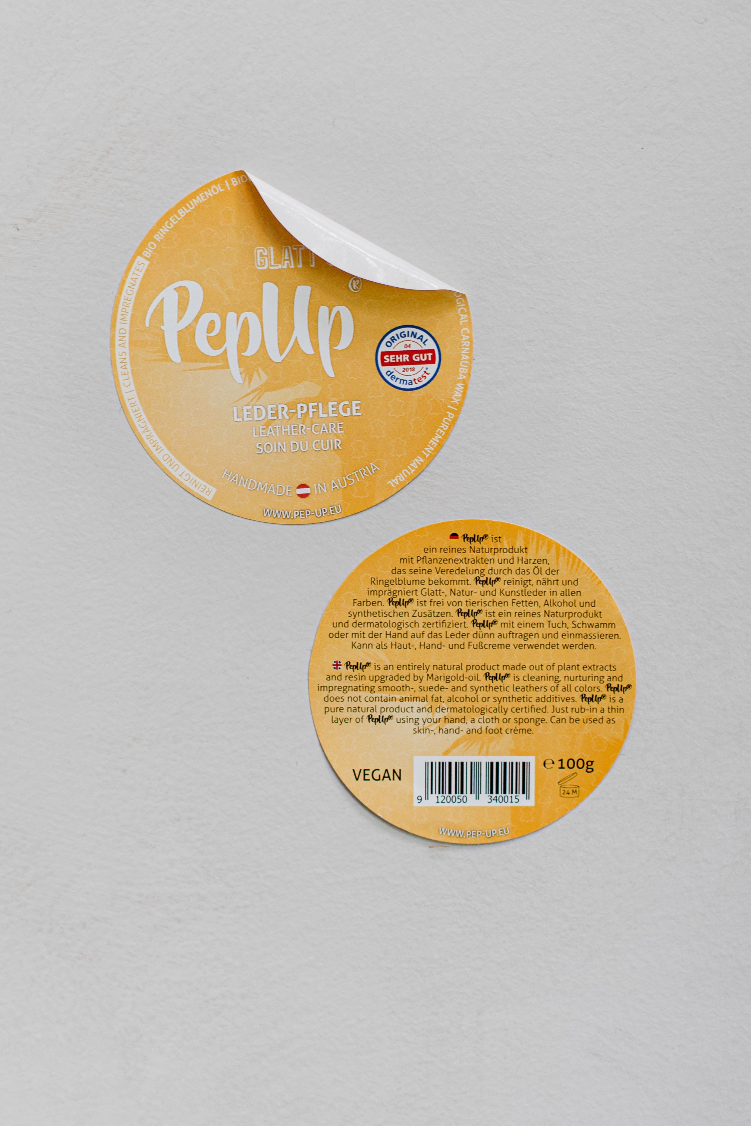 Rund gestanztes Etikett