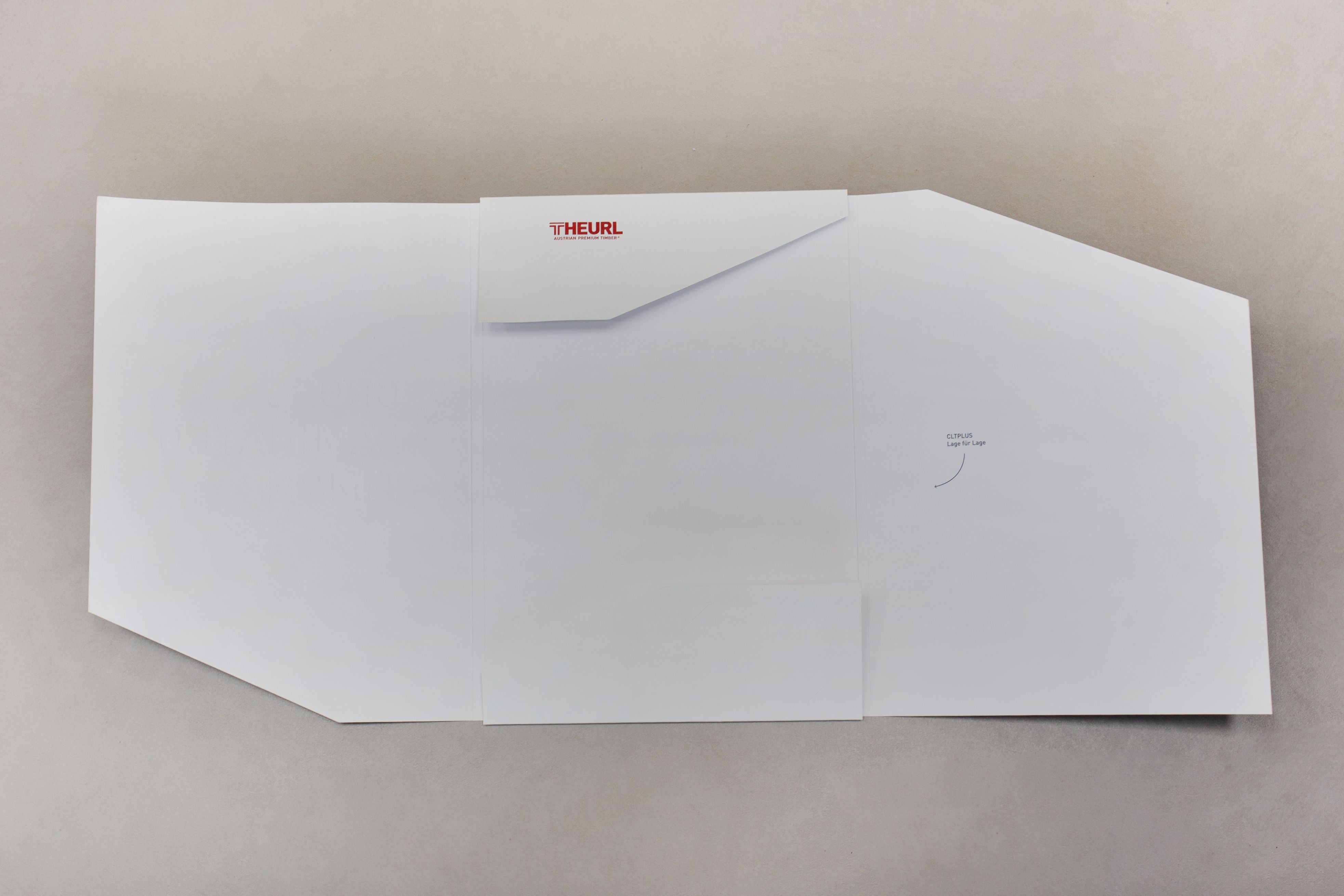 Flügelmappe mit Höhenprägung