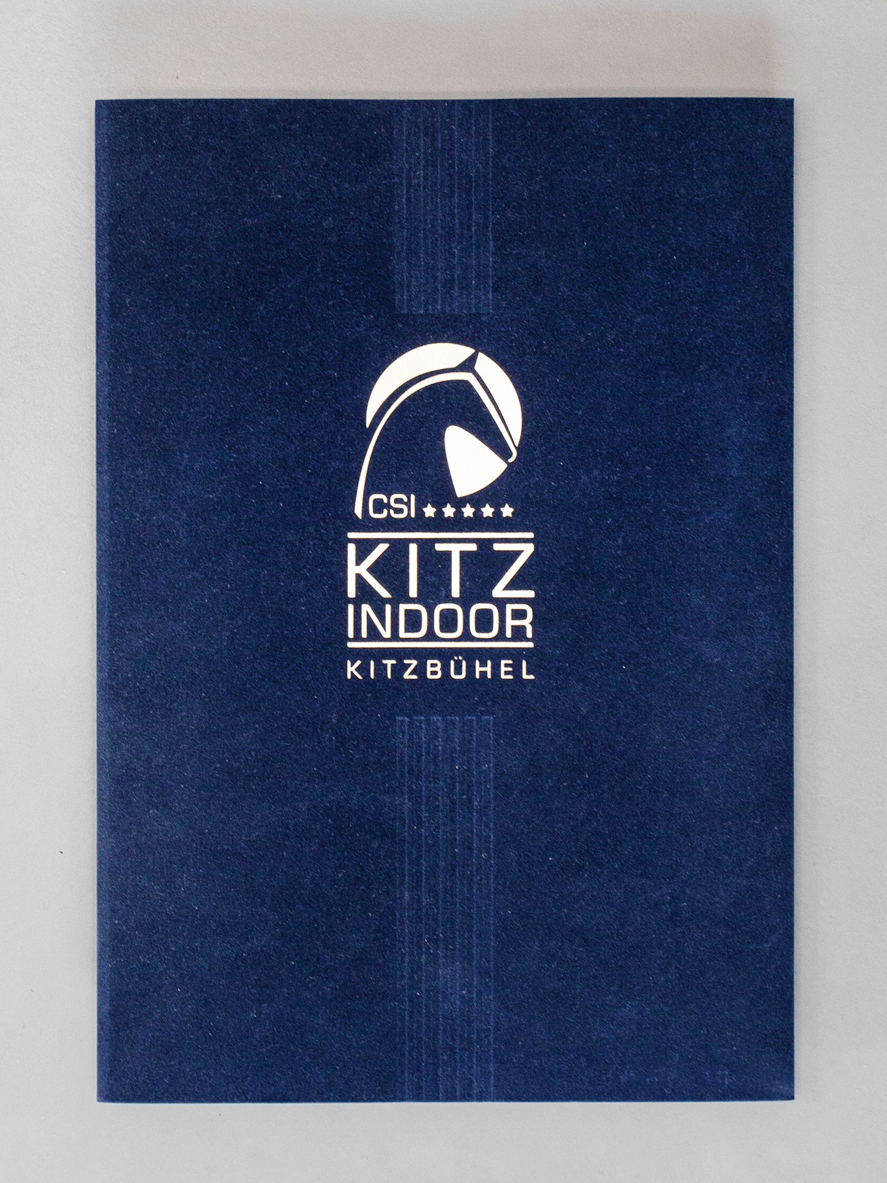 Flügelmappe auf Samtpapier und Tiefenprägung und Goldprägung: Detail Vorderseite