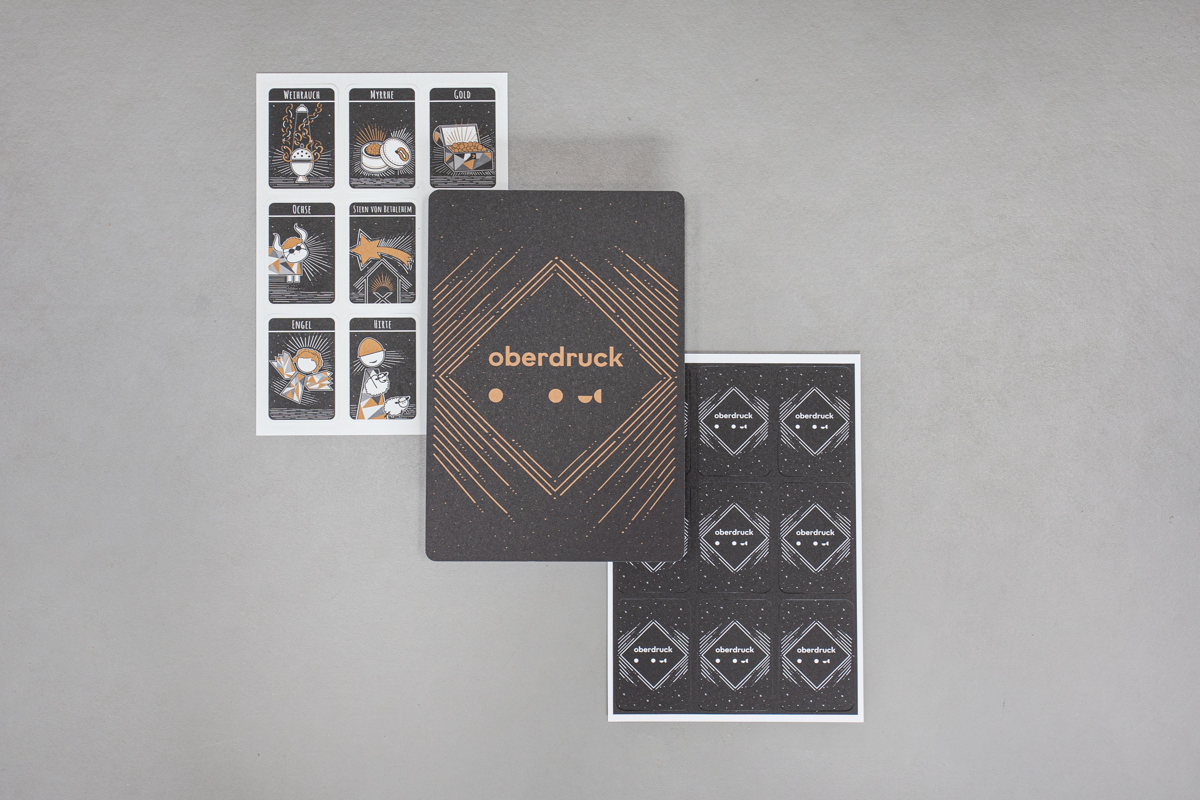 Oberdruck Weihnachtskartenspiel, gestanzte Spielkarten